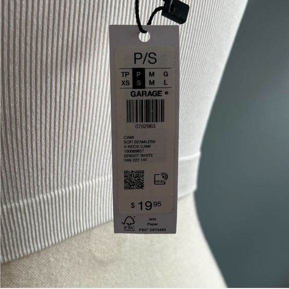 White Garage Ribbed Bra Top - Picture 6 of 7